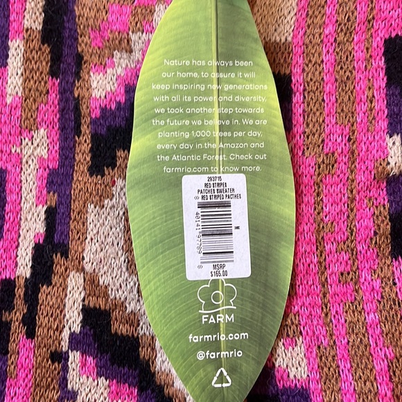 Farm Rio Sweater 🩷🖤💜❤️ NWT - Picture 5 of 8